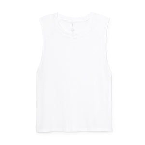 ELECTRIC & ROSE FREEMONT WHITE MUSCLE TEE